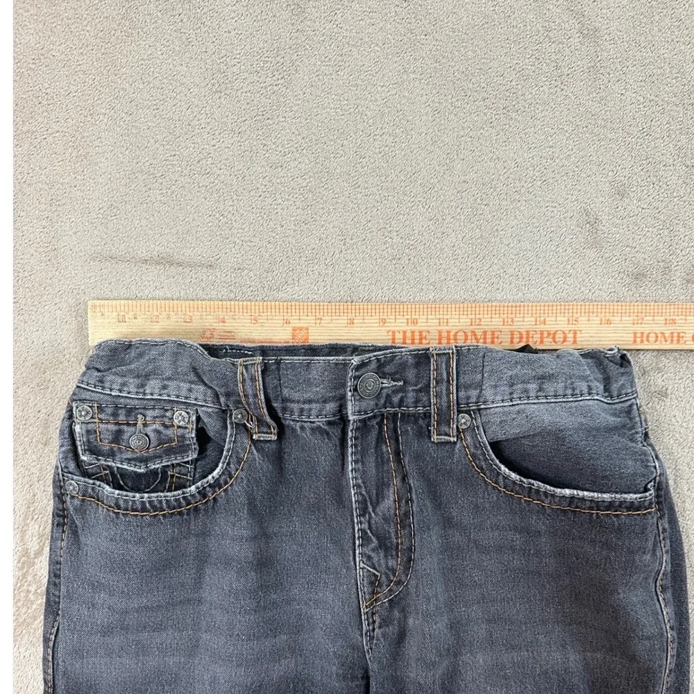 True Religion Ricky Relaxed Straight Big T Flap Jeans Mens size 36 Gray